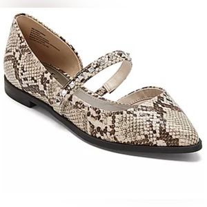 Snake Print Ballet Flats NWT